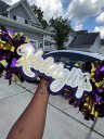 Custom Cheer Stick Sign With Pom Poms Game Day Signs Sport Mom Sign