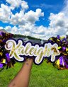Custom Cheer Stick Sign With Pom Poms Game Day Signs Sport Mom Sign