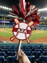 Baseball Noise Maker PomPom Stick Softball Game Day Signs Sport Mom Sign