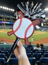 Baseball Noise Maker PomPom Stick Softball Game Day Signs Sport Mom Sign