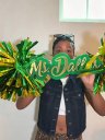 Custom Cheer Stick Sign With Pom Poms Game Day Signs Sport Mom Sign